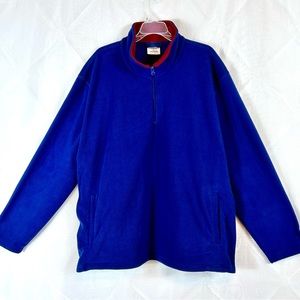 Men’s Royal Blue Fleece Zippered Jacket / XXL